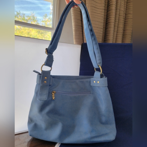 MSK Blue Adjustable Strap Purse Bag Unisex All Occasion  - Picture 15 of 16